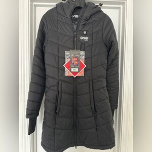 BLACK Victoria Womens 5 Zone Heated Jacket Coat Small